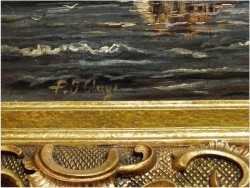 POLECAMY!  WIDOK NORMANDII, PIĘKNY RAJOBRAZ MARYNISTYCZNY - Paul Jean CLAYS (1819-1900), Belgium