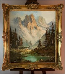 Technika szpachlowa! Latemargruppe - Weisshorn - Herbert Uerpmann (Barmen 1911-1996 Düsseldorf)