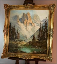 Technika szpachlowa! Latemargruppe - Weisshorn - Herbert Uerpmann (Barmen 1911-1996 Düsseldorf)