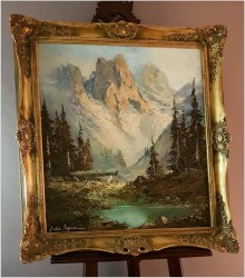 Technika szpachlowa! Latemargruppe - Weisshorn - Herbert Uerpmann (Barmen 1911-1996 Düsseldorf)