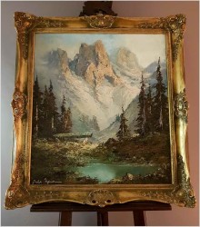 Technika szpachlowa! Latemargruppe - Weisshorn - Herbert Uerpmann (Barmen 1911-1996 Düsseldorf)