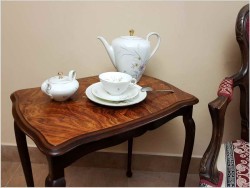 Trzy Stoliki Kawowo-Herbaciane z Intarsją - Trojaki | Ludwik Filip XV.