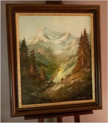 Technika szpachlowa! Weisshorn - Herbert Uerpmann (Barmen 1911-1996 Düsseldorf)