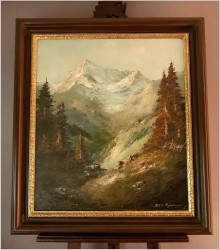 Technika szpachlowa! Weisshorn - Herbert Uerpmann (Barmen 1911-1996 Düsseldorf)