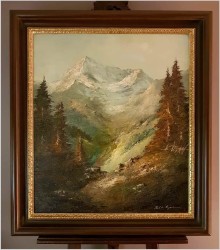 Technika szpachlowa! Weisshorn - Herbert Uerpmann (Barmen 1911-1996 Düsseldorf)