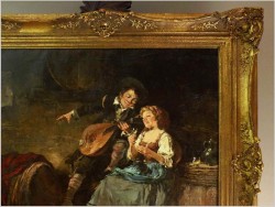 Dziewczyna i zalotny grajek z mandoliną - Dickmeis Gerhard (1918 – 1978)