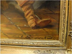 MALARSTWO RODZAJOWE - CURT AUGUST LANDWERH (Hereford 1920 - 1988)