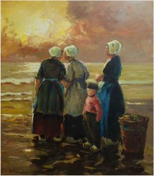 OCZEKIWANIE NA BRZEGU MORZA - Harry Haerendel (1896 - 1991)