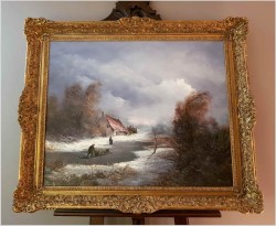 7. Pejzaż Zimowy ze Sztafażem - Herbert Pickenhagen *1920