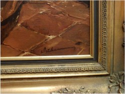 MALARSTWO AUKCYJNE! SCENA RODZAJOWA - DICKMEIS GERHARD (Heinsberg 1918 – 1978 Jülich)