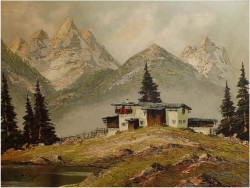 POLECAMY! KRAJOBRAZ ALPEJSKI -  WOLFGANG HEINZ UNGER *1929