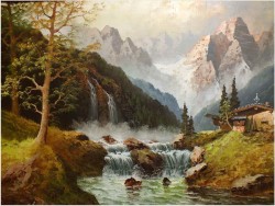 WODOSPADY, IM ÖTZTAL ~GUSTAW WEISS/GUWE (108cmx78cm)