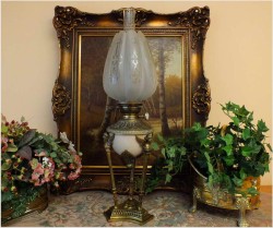 ANTYK! LAMPA NAFTOWA - Empire 1860 r.