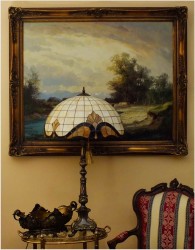 POLECAMY! DUŻA SALONOWA LAMPA TIFFANY