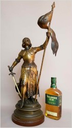 Prosto z Francji! Duża Figura Jeanne D’arc - Louis Moreau (French 1855-1919)