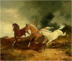 UCIEKAJĄCE KONIE! DICKMEIS GERHARD (1918-1978r.)