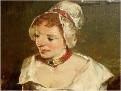 MALARSTWO OLEJNE! - SCENA RODZAJOWA! DICKMEIS GERHARD (1918-1978r.)