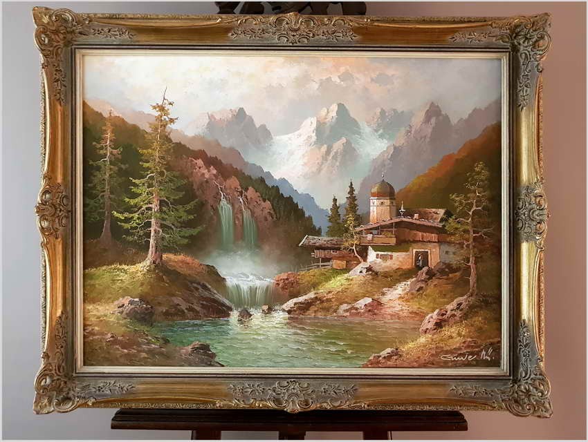 Wodospady w Pitztal z Widokiem na Wildgrat - Gustaw Weiss/Guwe