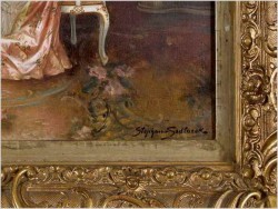 Pałacowe Malarstwo! Biesiadowanie Przy Muzyce, Scena Rokoko - Stephan Sedláček (1868-1936 Wien) 