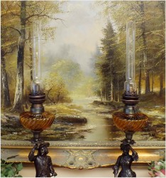 POLECAMY! SYGNOWANY KOMPLET (PARA) LAMP FIGURALNYCH Z FRANCJI!