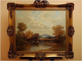 PEJZAŻ Z KROWAMI, RANDOLF WEHN 1911r.- CERTYFIKAT!