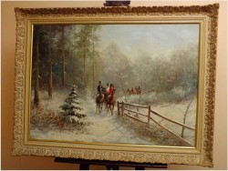 RARYTAS ZIMOWY! PRZEJAŻDŻKA KONNA - W.v.Kamp (120cm x 90cm)