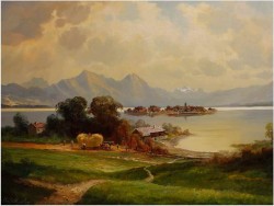 SIANOKOSY NAD JEZIOREM CHIEMSEE ~ HELMUT STADELHOFER ur.1914r 