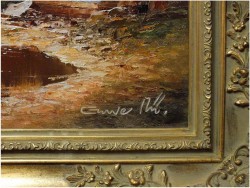 MEGA RARYTAS! ALPEJSKI KRAJOBRAZ - GUSTAW WEISS/GUWE (130 x 110)