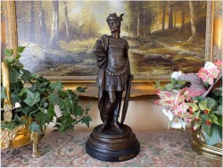 POLECAMY ANTYK! LEGIONISTA RZYMSKI, DUŻA FIGURA ~ ERNEST JUSTIN FERRAND, 1846-1932