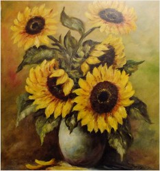 POLECAMY! SŁONECZNIKI W WAZONIE - TEKLA ELZER ( Deutsche maler)