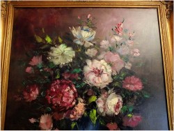 RARYTAS! KWIATY W NIEBIESKIM  WAZONIE ~ Prof.Adjez BAHMAN (1941)