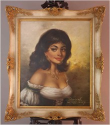 Polecamy! Piękny portret Hiszpanki - Rudolf Otto Franke (1926 - 1992)