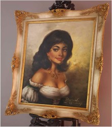 Polecamy! Piękny portret Hiszpanki - Rudolf Otto Franke (1926 - 1992)