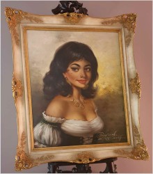 Polecamy! Piękny portret Hiszpanki - Rudolf Otto Franke (1926 - 1992)