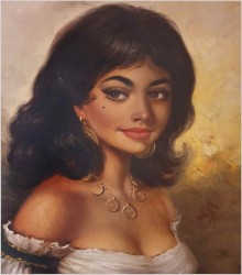 Polecamy! Piękny portret Hiszpanki - Rudolf Otto Franke (1926 - 1992)