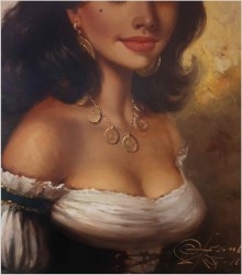 Polecamy! Piękny portret Hiszpanki - Rudolf Otto Franke (1926 - 1992)