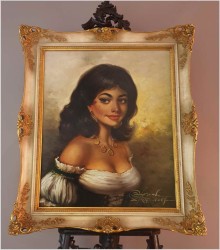 Polecamy! Piękny portret Hiszpanki - Rudolf Otto Franke (1926 - 1992)