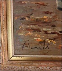 Technika szpachlowa! W oczekiwaniu nad brzegiem morza - Harry Haerendel (1896 - 1991)