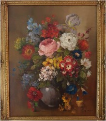 Pałacowe malarstwo! Kwiaty w wazonie - Medina Louisa *1911