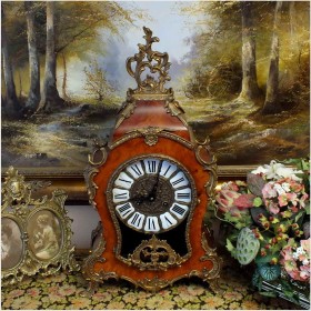 DUŻY ZEGAR W STYLU CHARLES BOULLE 58CM.