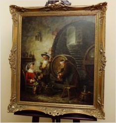 MALARSTWO AUKCYJNE! PRÓBA WINA U MNICHA ! org HEIN VAN DOREN ur. 1930r