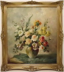 Duża kompozycja róż i kwiatów polnych - Hedwig Petermann (1877-1919)