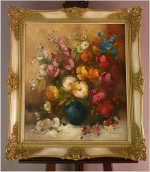 Pałacowe kwiaty w wazonie - Louisa Medina (ur. 1911 Padwa)