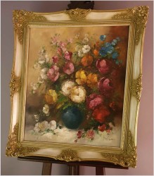 Pałacowe kwiaty w wazonie - Louisa Medina (ur. 1911 Padwa)