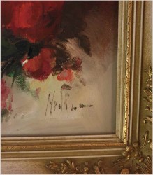 Pałacowe kwiaty w wazonie - Louisa Medina (ur. 1911 Padwa)