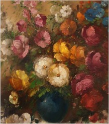 Pałacowe kwiaty w wazonie - Louisa Medina (ur. 1911 Padwa)