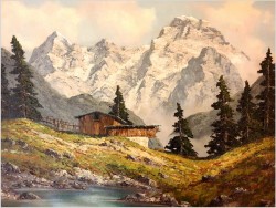 Polecamy! Krajobraz alpejski -  Wolfgang Heinz Unger *1929