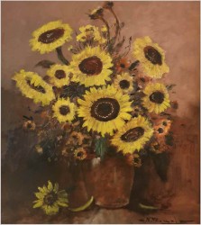 Kompozycja kwiatów w wazonie - Henri Joseph Pauwels   (1903 - 1983)