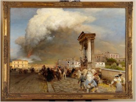 POLECAMY MALARSTWO AUKCYJNE! WYBUCH WEZUWIUSZA – syg. Oswald ACHENBACH *1890