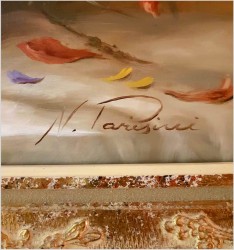 Bukiet Dzikich Kwiatów w Szklanym Wazonie - Nicole Parisini *1924